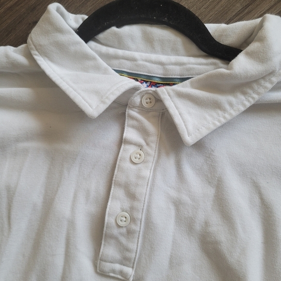 Robert Graham Polo Shirt Mens Size 2XL Ace Performance Golf White Easton - Picture 4 of 4